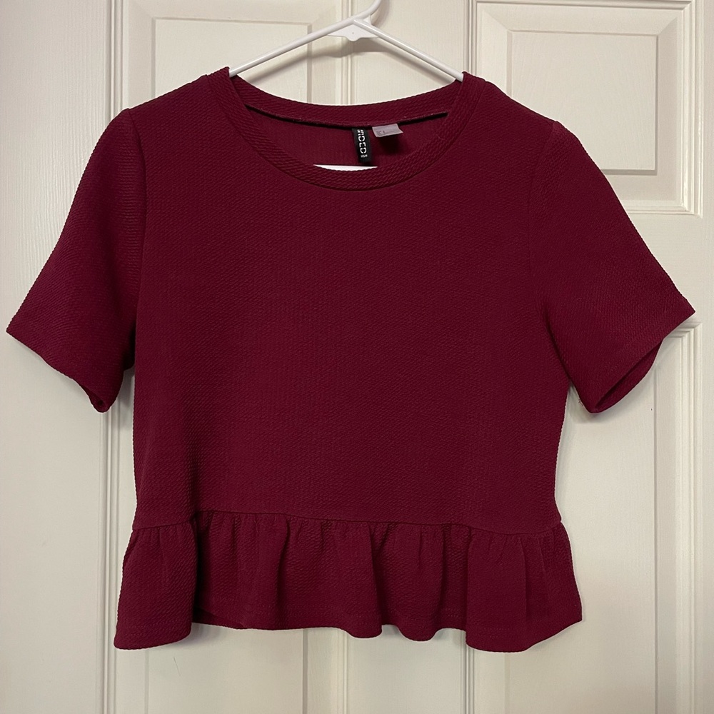 Burgundy top